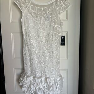 White dress with ruffles. Size 6